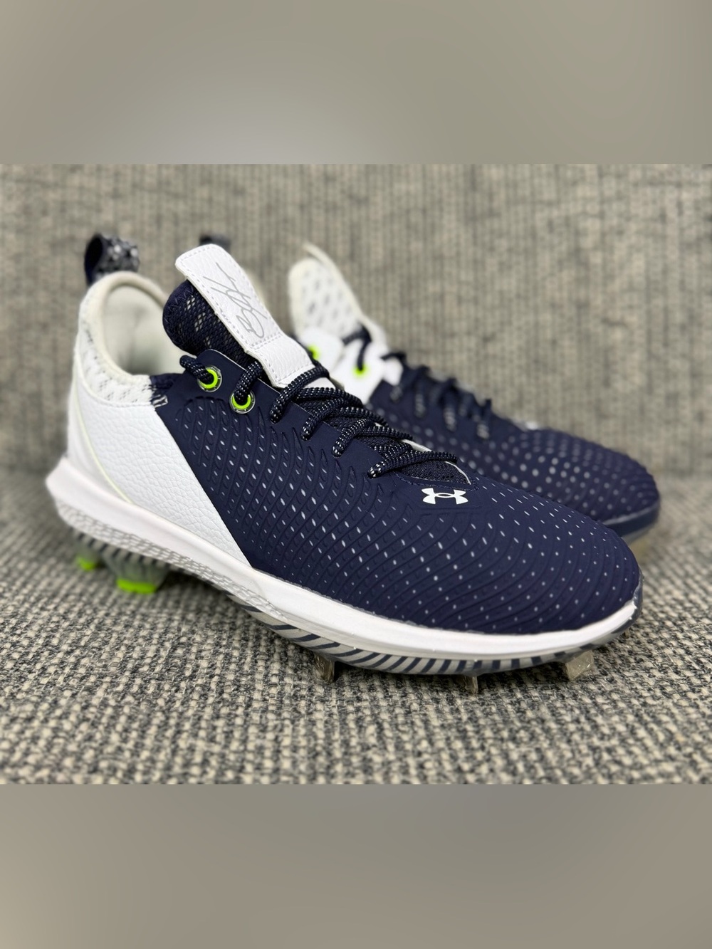 Under Armour HOVR Bryce Harper 5 Low ST Cleats Navy 6.5 Metal